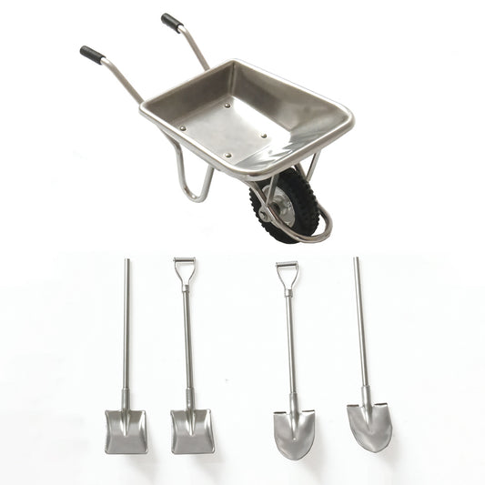 LESU 1/14 Metal Spade Wheelbarrow Model Set for RC Engineering Vehicle Truck Car RC Truck Simulation Ornament