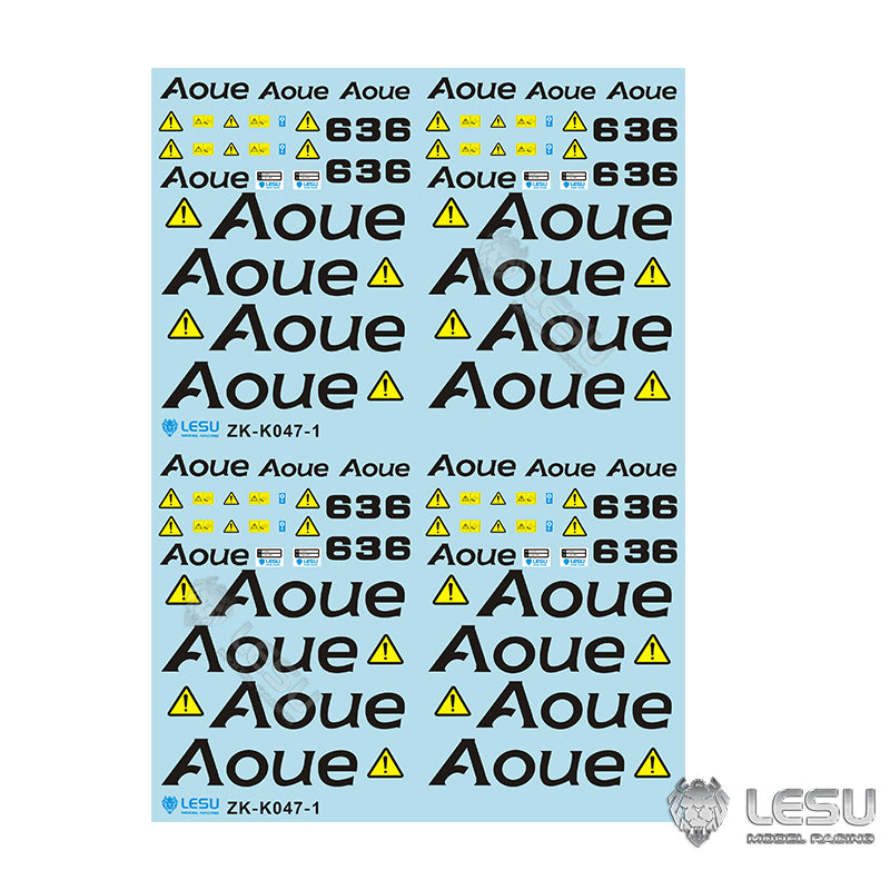 LESU Decal Sticker for 1/14 Scale Remote Construction Tractor Truck Dumper Tractor Model Decorative Parts Hydraulic Plate