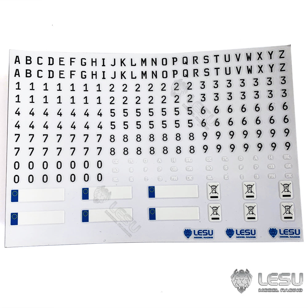 LESU Decal Sticker for 1/14 Scale Remote Construction Tractor Truck Dumper Tractor Model Decorative Parts Hydraulic Plate