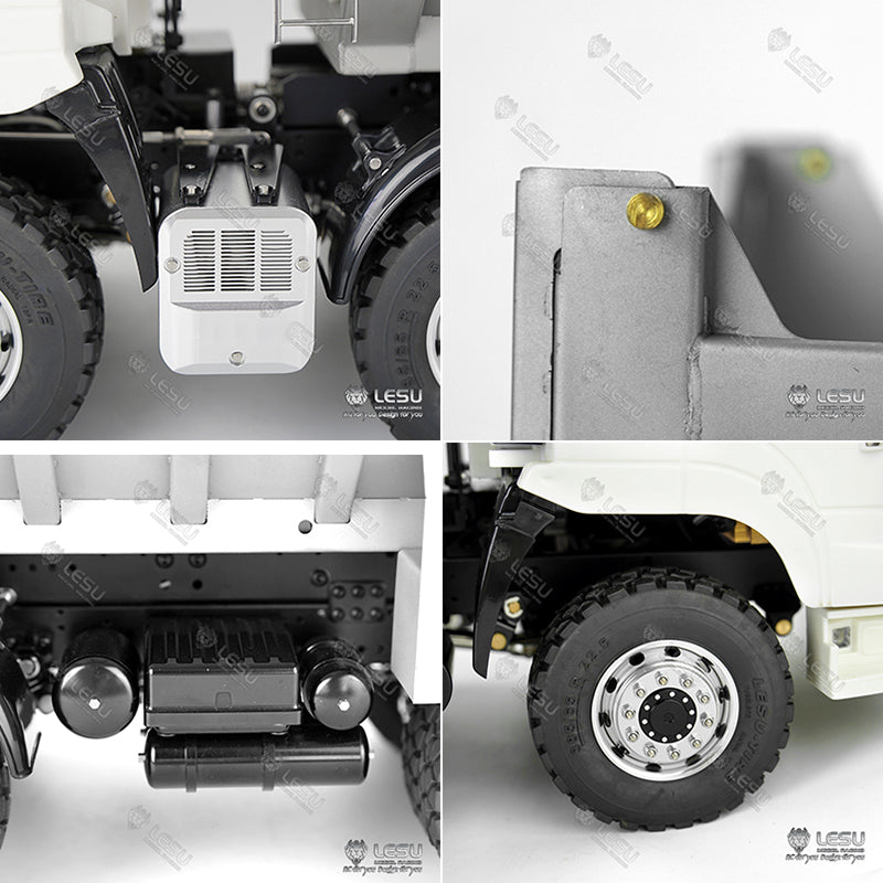 LESU 1/14 RC 8*8 for Metal Hydraulic Dumper Truck Tipper Construction Vehicle Model W/ Servo ESC Motor Spare Parts DIY