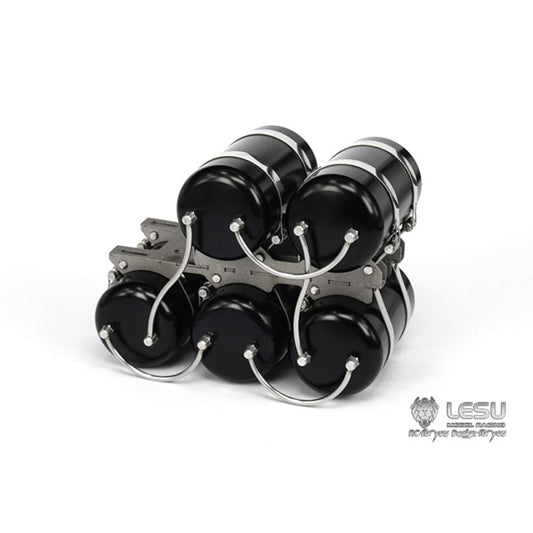 LESU Metal Spare Part Air Tank Oil Tank Spotlight Toolbox for 1/14 RC DIY Tractor Truck Trailer Dumper Vehicle