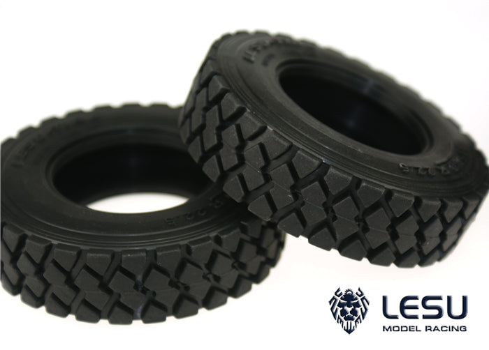 US STOCK 1Pair LESU Upgraded Rubber Tires Spare Parts Suitable for TAMIYA 1/14 RC Tractor Truck Model Radio Controlled DIY Car Accessory