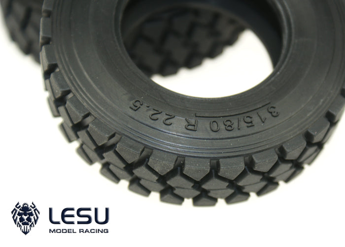 US STOCK 1Pair LESU Upgraded Rubber Tires Spare Parts Suitable for TAMIYA 1/14 RC Tractor Truck Model Radio Controlled DIY Car Accessory