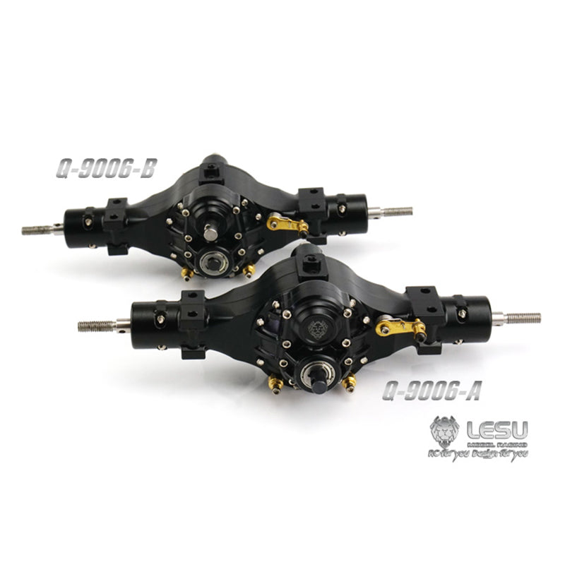 LESU 4X4 6X6 Metal Axles Differential Lock 1/2.6 Gear Ratio for 1/14 Remote Control Tractor Truck Model Replacements Parts