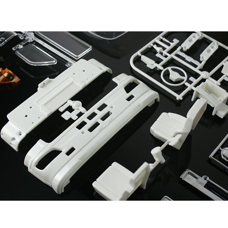 LESU 1/14 Rear Lights Exhaust Box Metal Pedal Second Plate Set ABS Plastic Car Body for RC Tractor Truck DIY Model Part