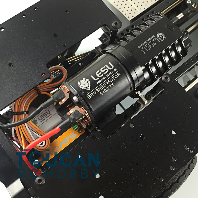 1/14 LESU 8*8 Heavy-duty Metal Chassis 56352 3363 Radio Control Low-top Tractor Truck Model W/ 3 Speed Gearbox Motor Servo Fender