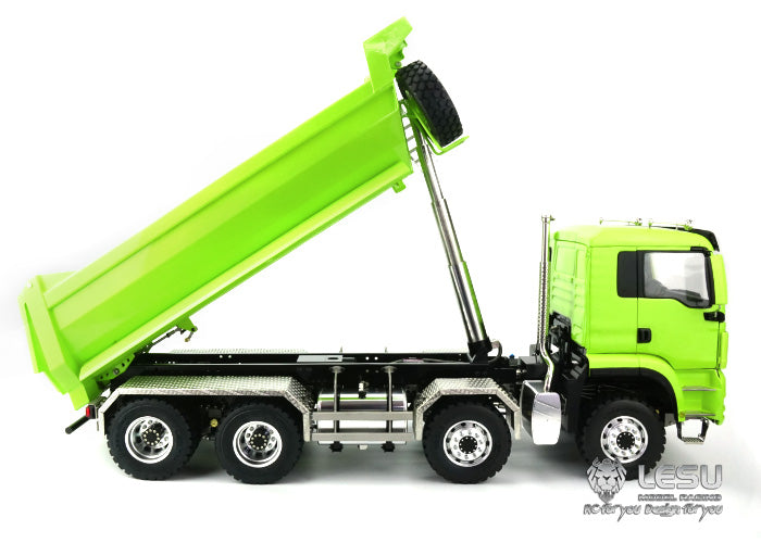 In Stock LESU 8*8 Front Hydraulic System Dumper Truck Remote Controlled Tipper for 1/14 Model Metal Chassis Motor Servo Sound Light