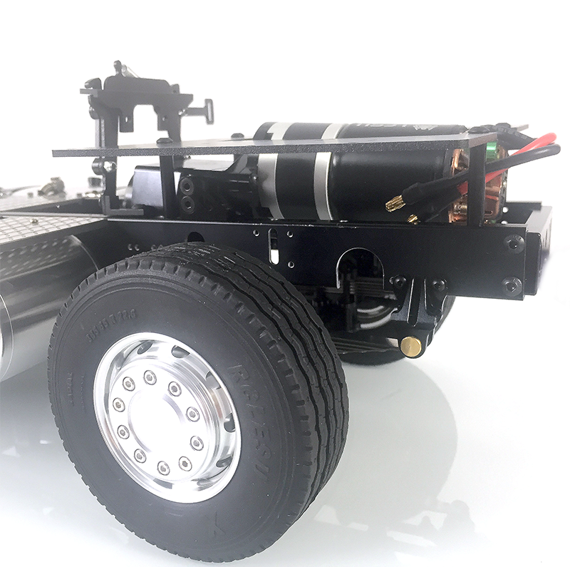 LESU 1/14 6*4 Metal Chassis For RC Tractor Trailer Truck Model Car W/ Motor Tailight Fender Car shell ESC Battery Charger