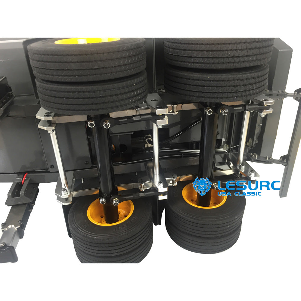 LESU Metal RC Hydraulic Dumper Trailer Pump for 1/14 Scale Tractor Truck Construction Vehicle DIY W/ Electronic Legs