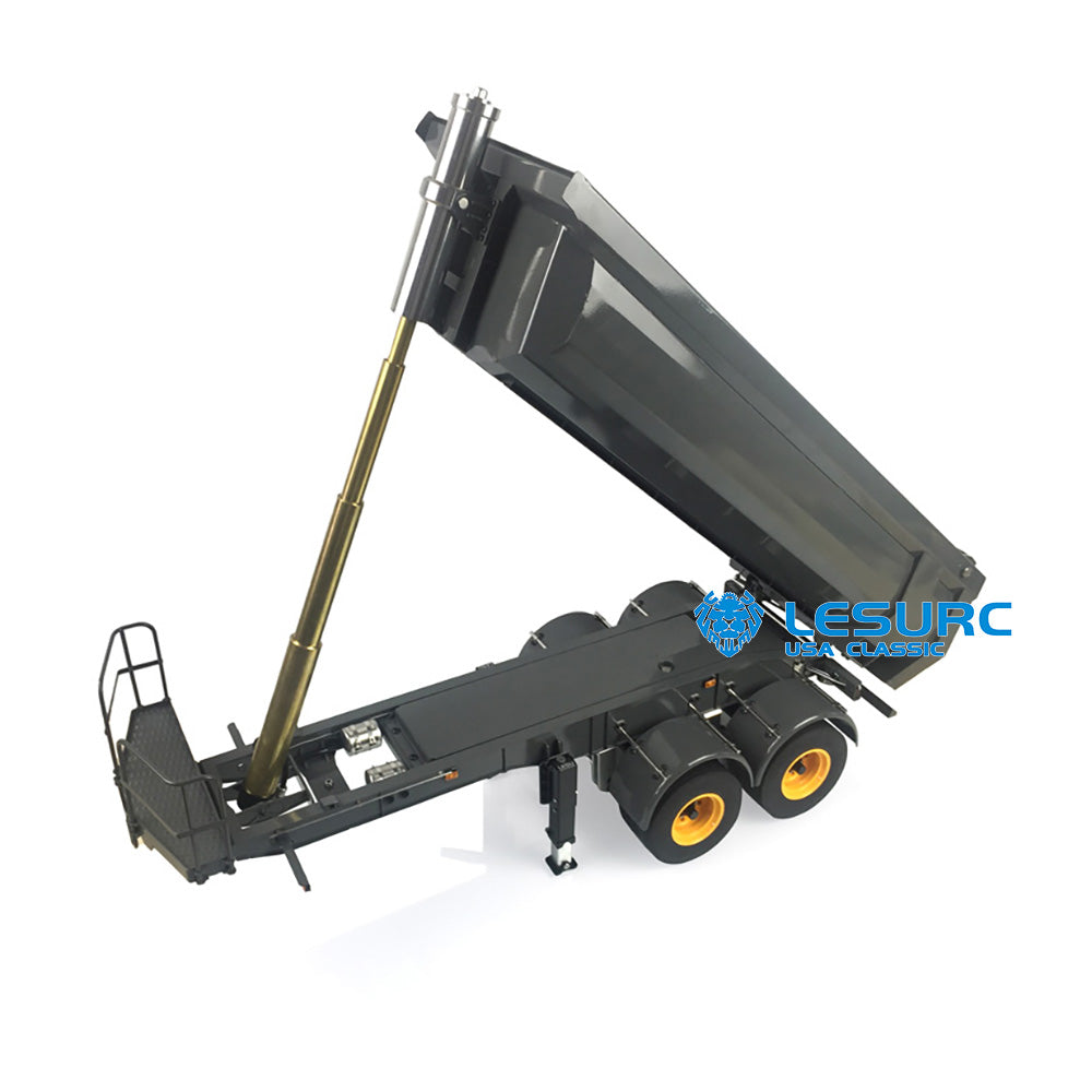 LESU Metal RC Hydraulic Dumper Trailer Pump for 1/14 Scale Tractor Truck Construction Vehicle DIY W/ Electronic Legs