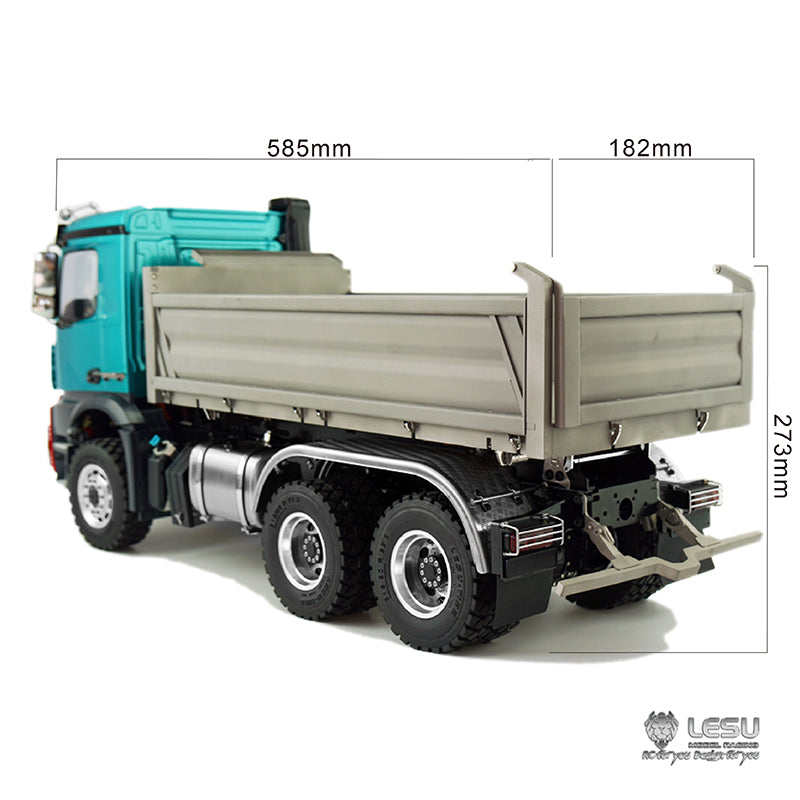LESU KABOLITE Cabin 3348 6*6 1/14 Scale 3Axles RC Three-way Tipper Dumper Construction Vehicle Car Model W/ Motor Servo ESC