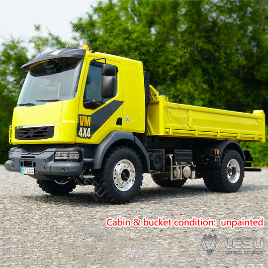 IN STOCK LESU 1/14 4*4 Radio Controlled Hydraulic Dumper Tipper Truck Construction Vehicle Model W/ Light Sound System Motor Servo ESC