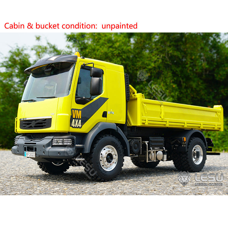 IN STOCK LESU 1/14 4*4 Radio Controlled Hydraulic Dumper Tipper Truck Construction Vehicle Model W/ Light Sound System Motor Servo ESC