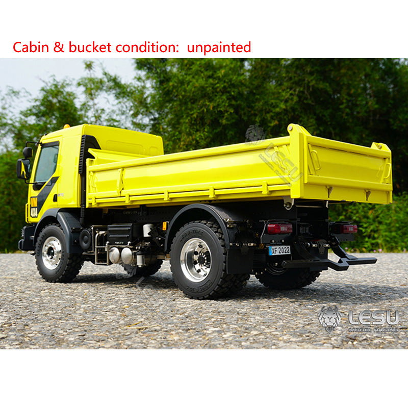 IN STOCK LESU 1/14 4*4 Radio Controlled Hydraulic Dumper Tipper Truck Construction Vehicle Model W/ Light Sound System Motor Servo ESC