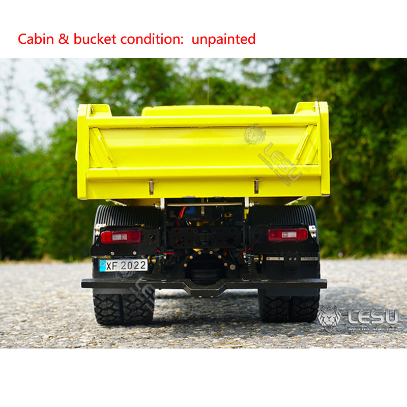 IN STOCK LESU 1/14 4*4 Radio Controlled Hydraulic Dumper Tipper Truck Construction Vehicle Model W/ Light Sound System Motor Servo ESC
