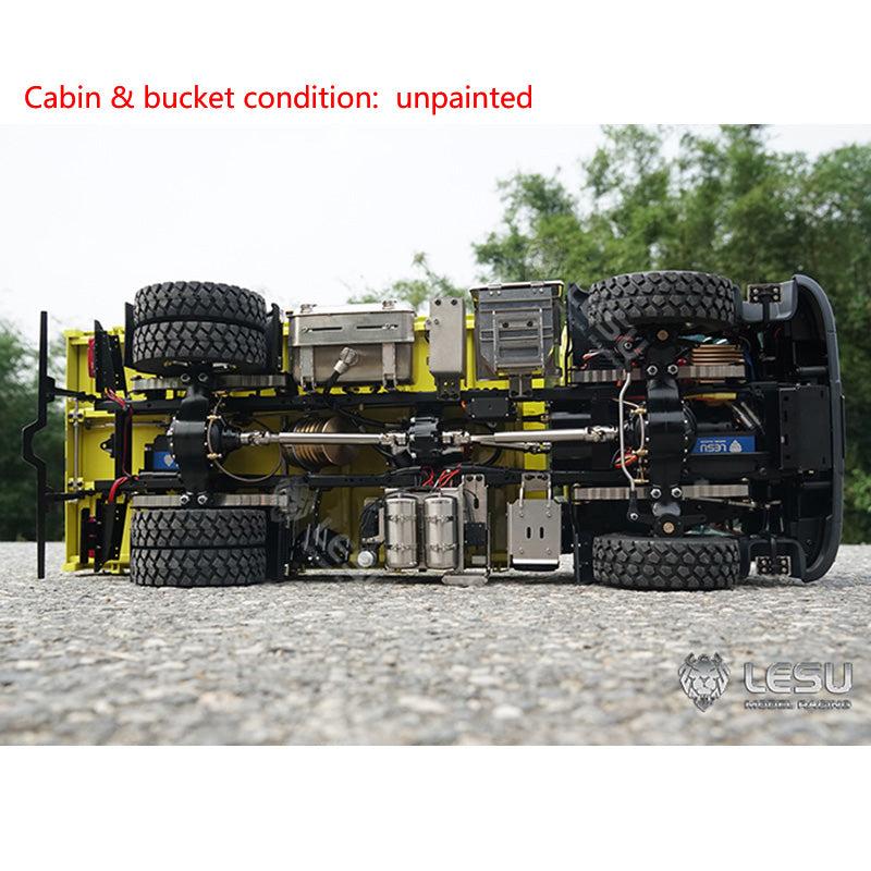 IN STOCK LESU 1/14 4*4 Radio Controlled Hydraulic Dumper Tipper Truck Construction Vehicle Model W/ Light Sound System Motor Servo ESC
