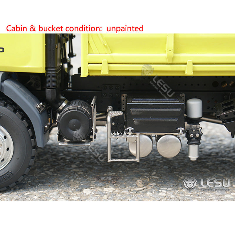 IN STOCK LESU 1/14 4*4 Radio Controlled Hydraulic Dumper Tipper Truck Construction Vehicle Model W/ Light Sound System Motor Servo ESC