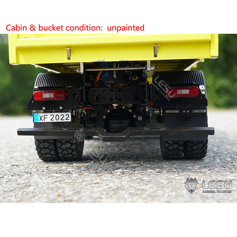 IN STOCK LESU 1/14 4*4 Radio Controlled Hydraulic Dumper Tipper Truck Construction Vehicle Model W/ Light Sound System Motor Servo ESC