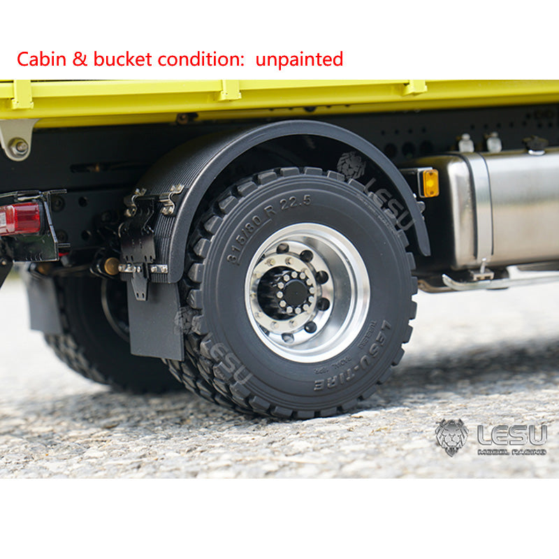 IN STOCK LESU 1/14 4*4 Radio Controlled Hydraulic Dumper Tipper Truck Construction Vehicle Model W/ Light Sound System Motor Servo ESC