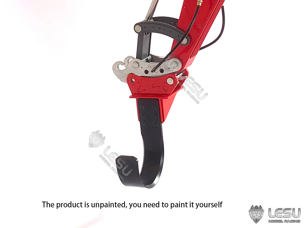 LESU Metal Grab Hammer Hydraulic Tiltable Bucket Ripper Spare Parts For 1/14 RC Aoue ET35 Hydraulic RC Excavator B0006 Model