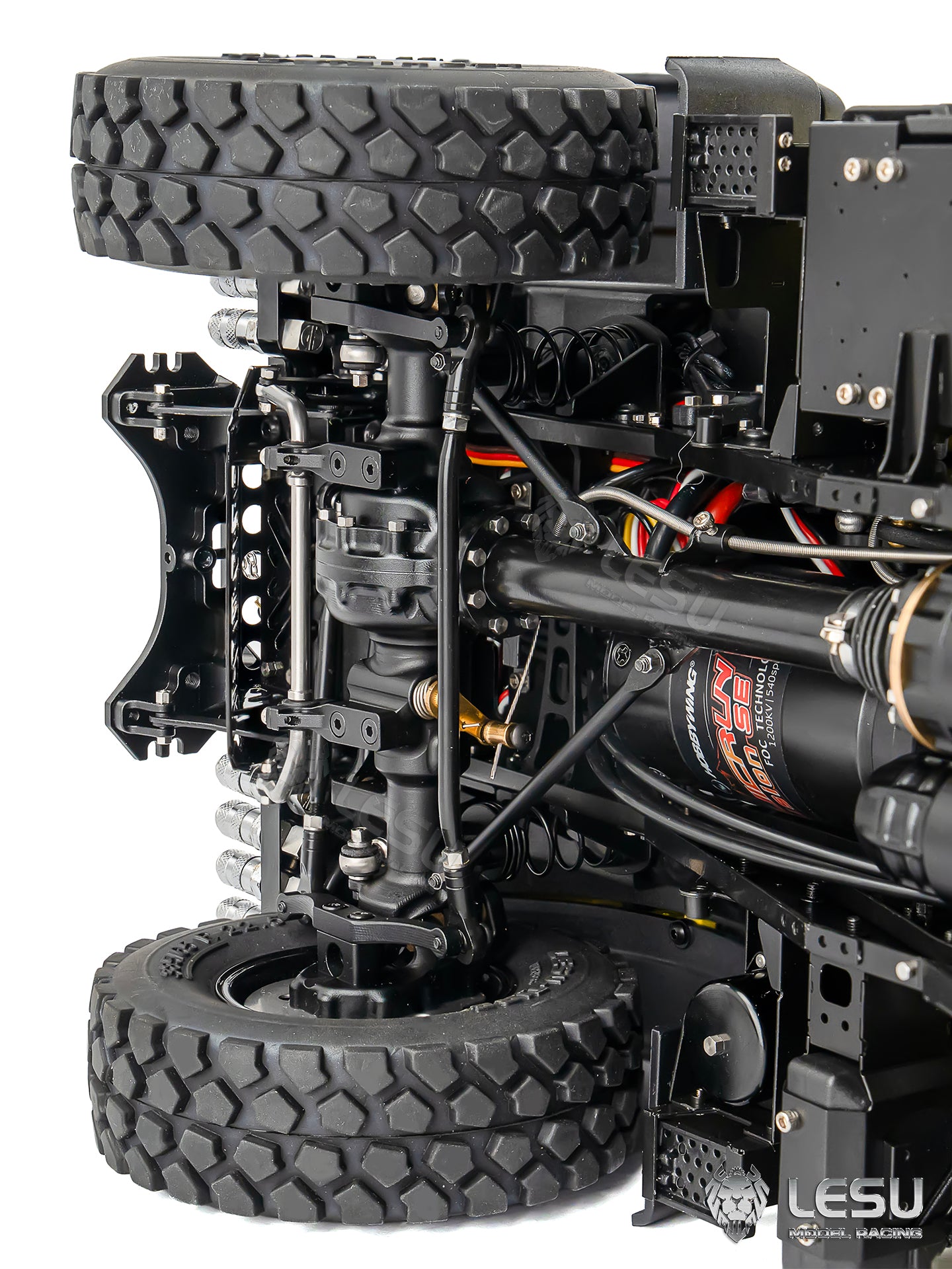 RTR LESU U4023 MT44023 1/14 Metal Hydraulic RC Off Road Car ATV Light Truck Model Light Sound System Axle Lock Flysky PL18EVLite