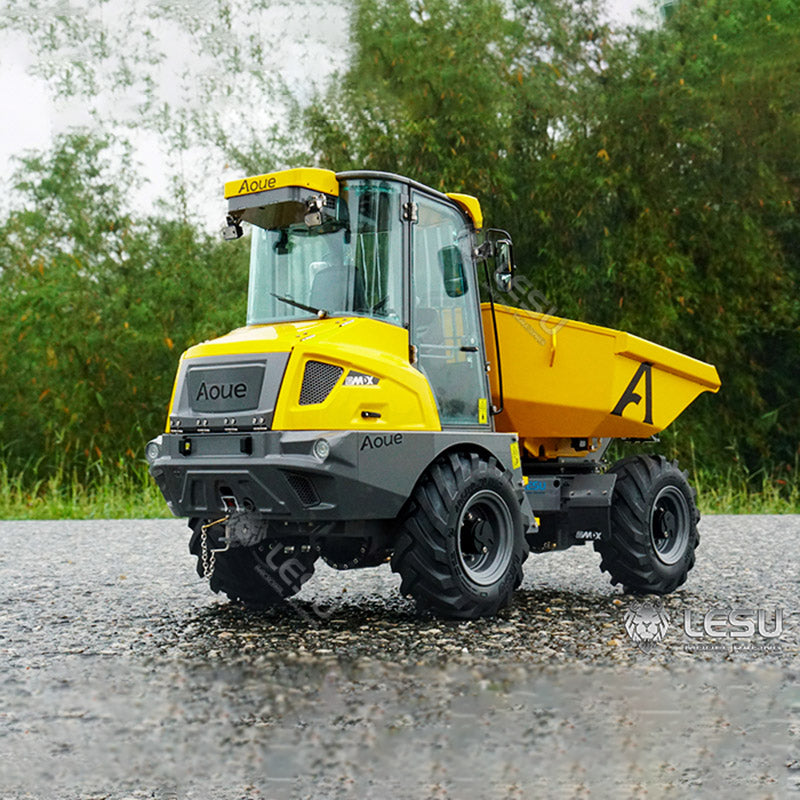 LESU 1/14 Scale 4*4 6MDX Remote Controlled Hydraulic Articulated Dump Truck Kits Differential Lock Axles Sound Light System