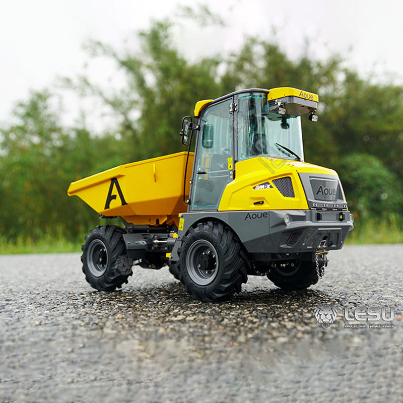 LESU 1/14 Scale 4*4 6MDX Remote Controlled Hydraulic Articulated Dump Truck Kits Differential Lock Axles Sound Light System