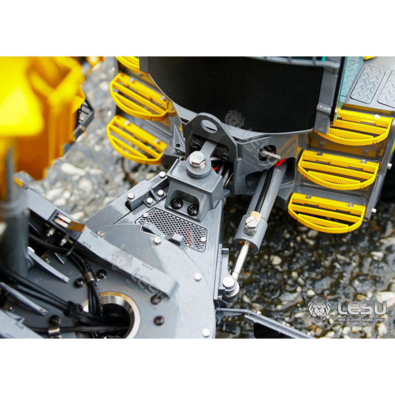 LESU 1/14 Scale 4*4 6MDX Remote Controlled Hydraulic Articulated Dump Truck Kits Differential Lock Axles Sound Light System