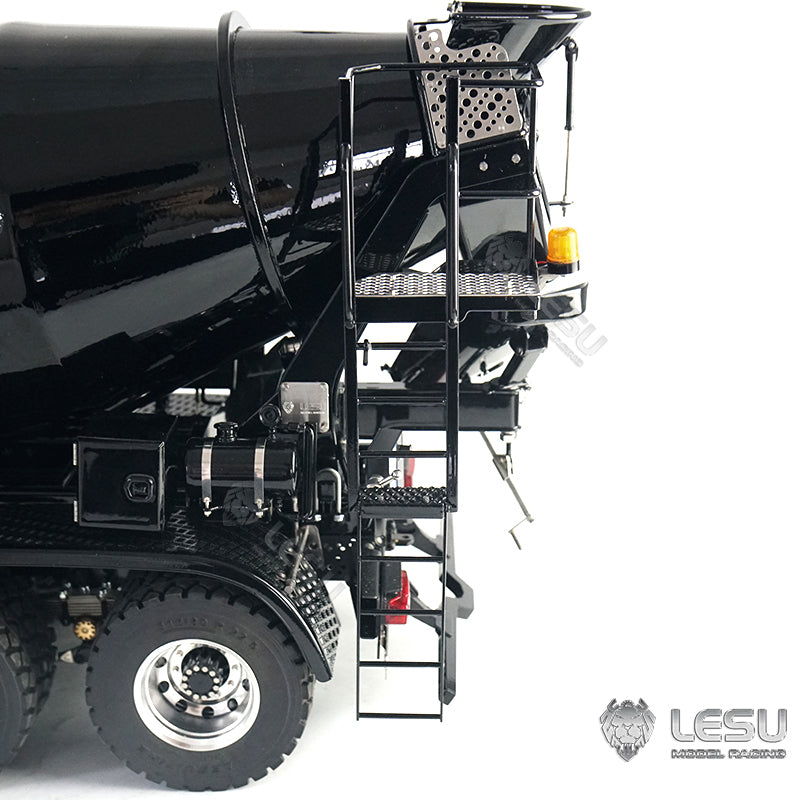 LESU 1/14 6x6 Metal Remote Controlled Unpainted Concrete Car Mixer Truck Construction Vehicle Model Light Sound System Servo ESC