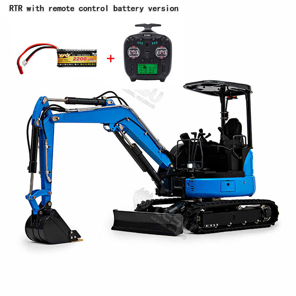 In Stock LESU 1/14 Mini RC Hydraulic Excavator PC30 Metal 6CH Valve Digger Ready To Run ST8 Radio Painted Assembled