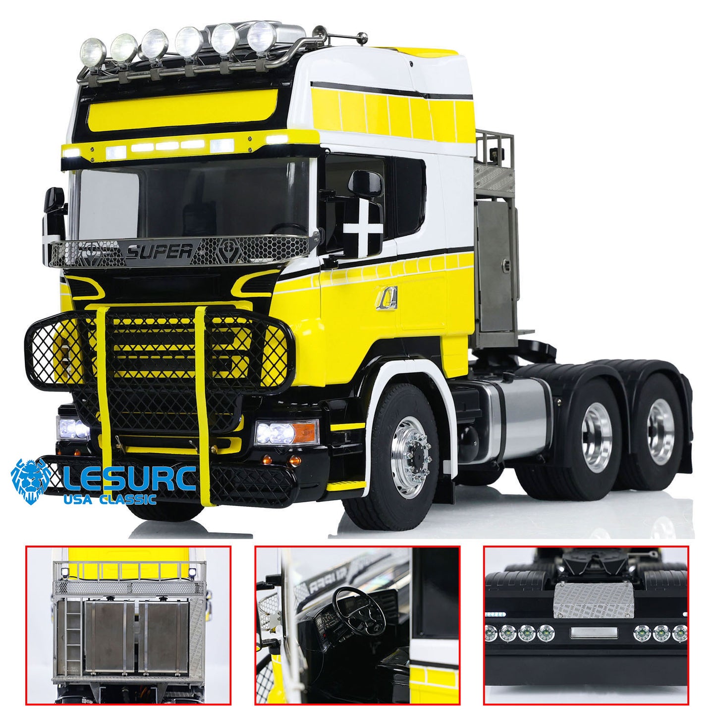 1/14 6x6 RC Tractor Truck LESU Metal Chassis G-6181 Equipment Rack Cars Model RTR PNP Optional Upgraded Optional Versions