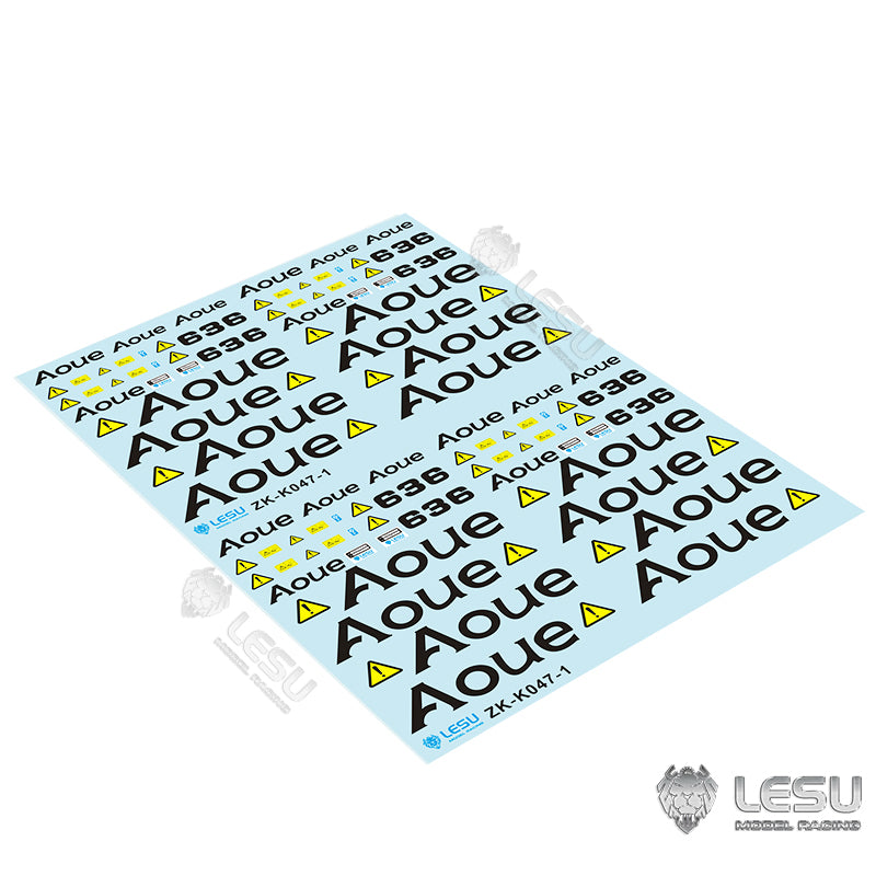 LESU Decal Sticker for 1/14 Scale Remote Construction Tractor Truck Dumper Tractor Model Decorative Parts Hydraulic Plate