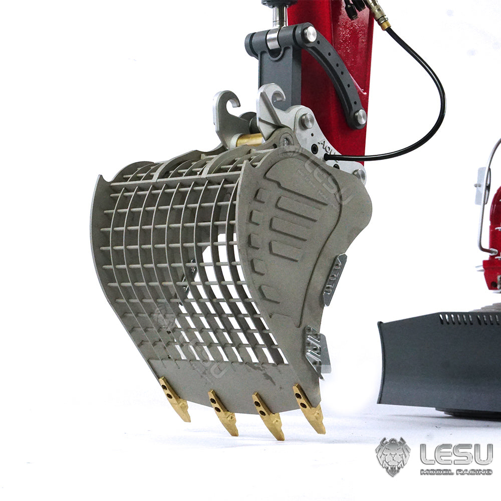 LESU Metal Grille Narrow Bucket Spare Parts for 1/14 Scale ET35 RC Metal Hydraulic Excavator Digger Models Accessories DIY