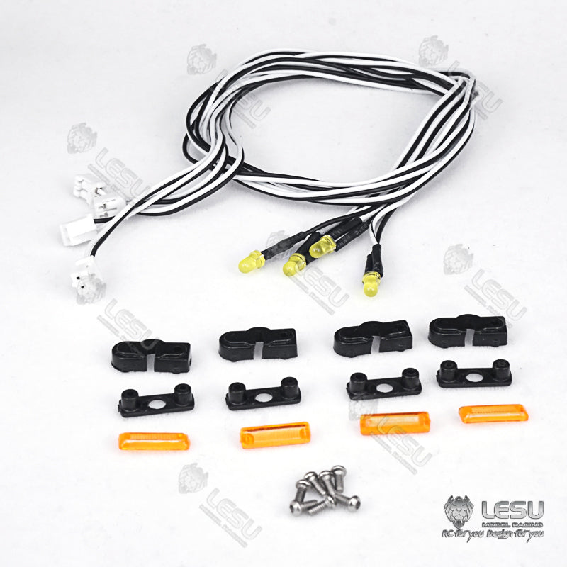 US STOCK US STOCK 1/14 LESU Side Skirts Light LED Lamp Suitable for TAMIYA DIY Spare Part Tractor Truck Radio Controlled Trailer Model