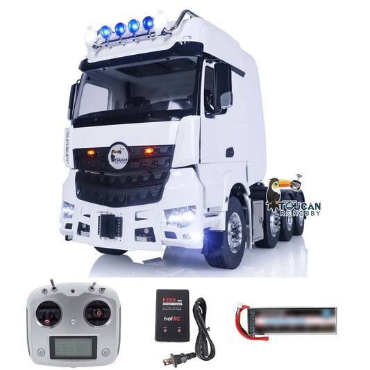 LESU RC Tractor Truck 1/14 Painted 4 Axles 3363 Remote Control Car 8X8 Metal Chassis 3-Speed Transmission