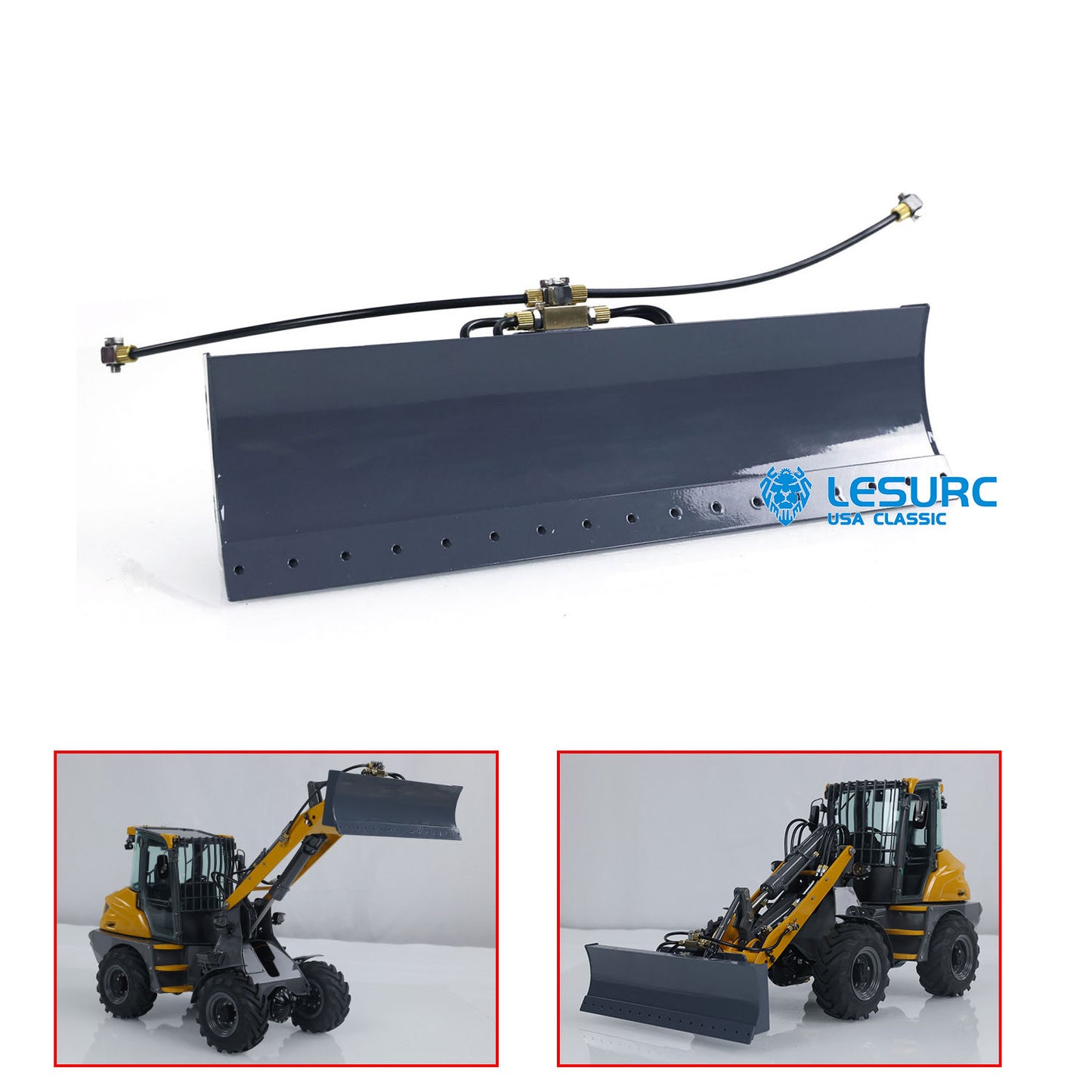 LESU 1/14 RC Loader AOUE MCL8 ST8 Remote Control Car Hydraulic Dozer Shovel Metal Sieve Shovel Rake Bucket Gripper RTR Sound Light