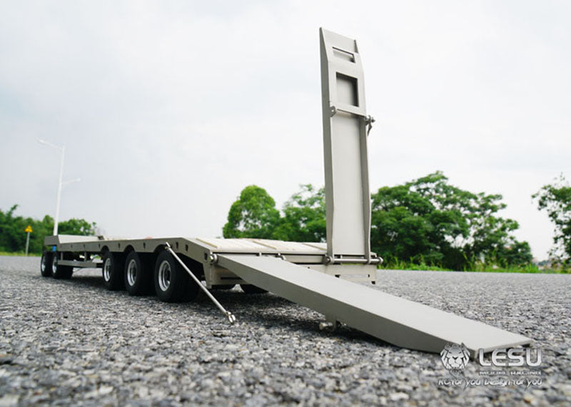 LESU 1/14 Scale RC Metal Trailer Plate for Radio Controlled Construction Truck Vehicle Update Accessory 887.6*190*78MM