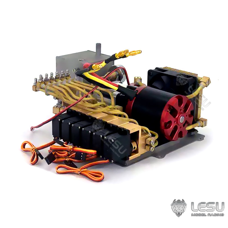 1/14 Scale LESU RC Model Metal Hydraulic Aoue ET30H Wheeled Excavator Digger Pump Valve Light Motor ESC Servo Upgrade Accessories
