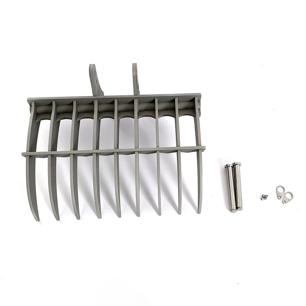 LESU Metal Stainless Nail Rake Bucket for 1/14 RC Hydraulic Excavator ET35 Remote Digger Upgraded Parts