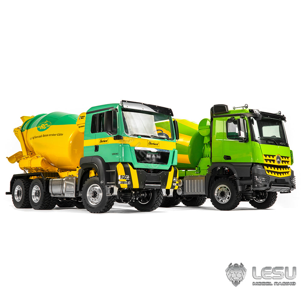 LESU 6X6 Remote Controlled Agitating Lorry Truck 1/14 Scale Metal Electric Mixer Car Model 2-Speed Gearbox Motor Servo W/O Charger
