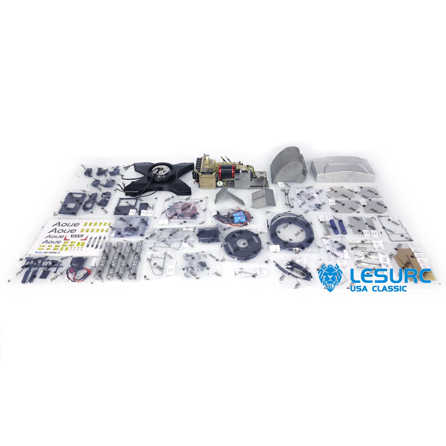LESU LR945 RC Hydraulic Excavator 1/14 Metal Tracked Remote Controlled Digger Kits W/ Motor Servo ESC Light DIY Metal tracked Excavator