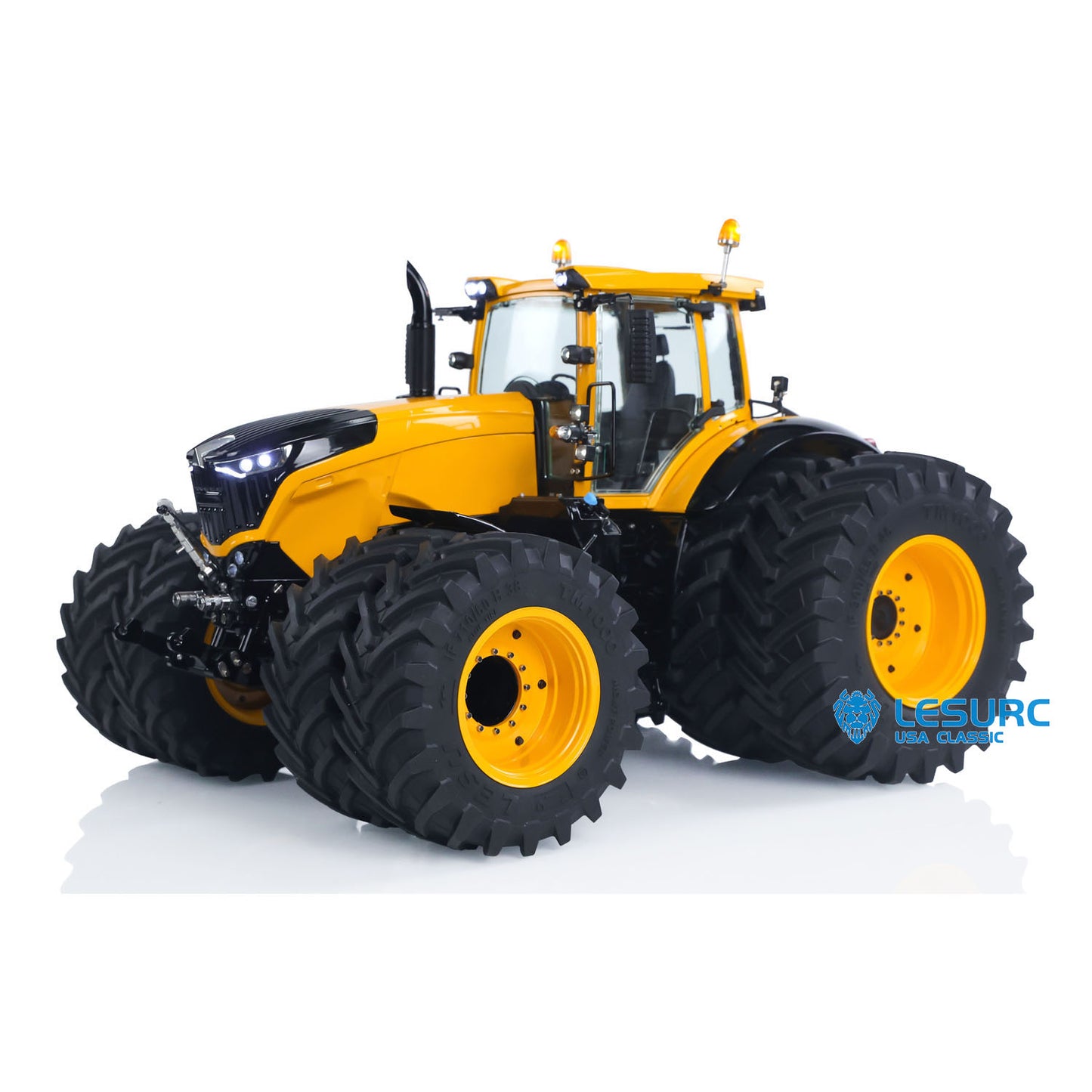 LESU AOUE 1050 4x4 Double Wheeled Farm Truck Metal 1/14 Hydraulic RC Tractor Car Light Smoking Simulation Sound Brushless Motor