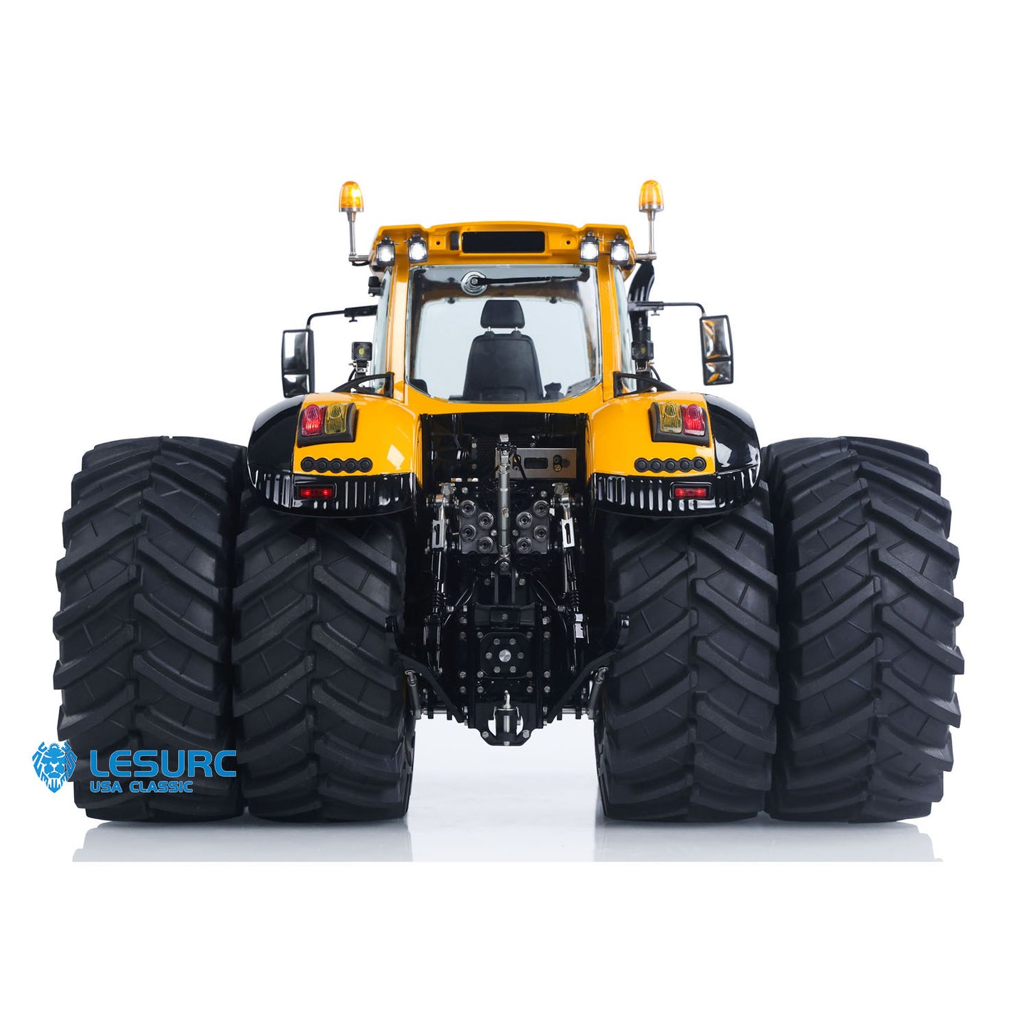 LESU AOUE 1050 4x4 Double Wheeled Farm Truck Metal 1/14 Hydraulic RC Tractor Car Light Smoking Simulation Sound Brushless Motor