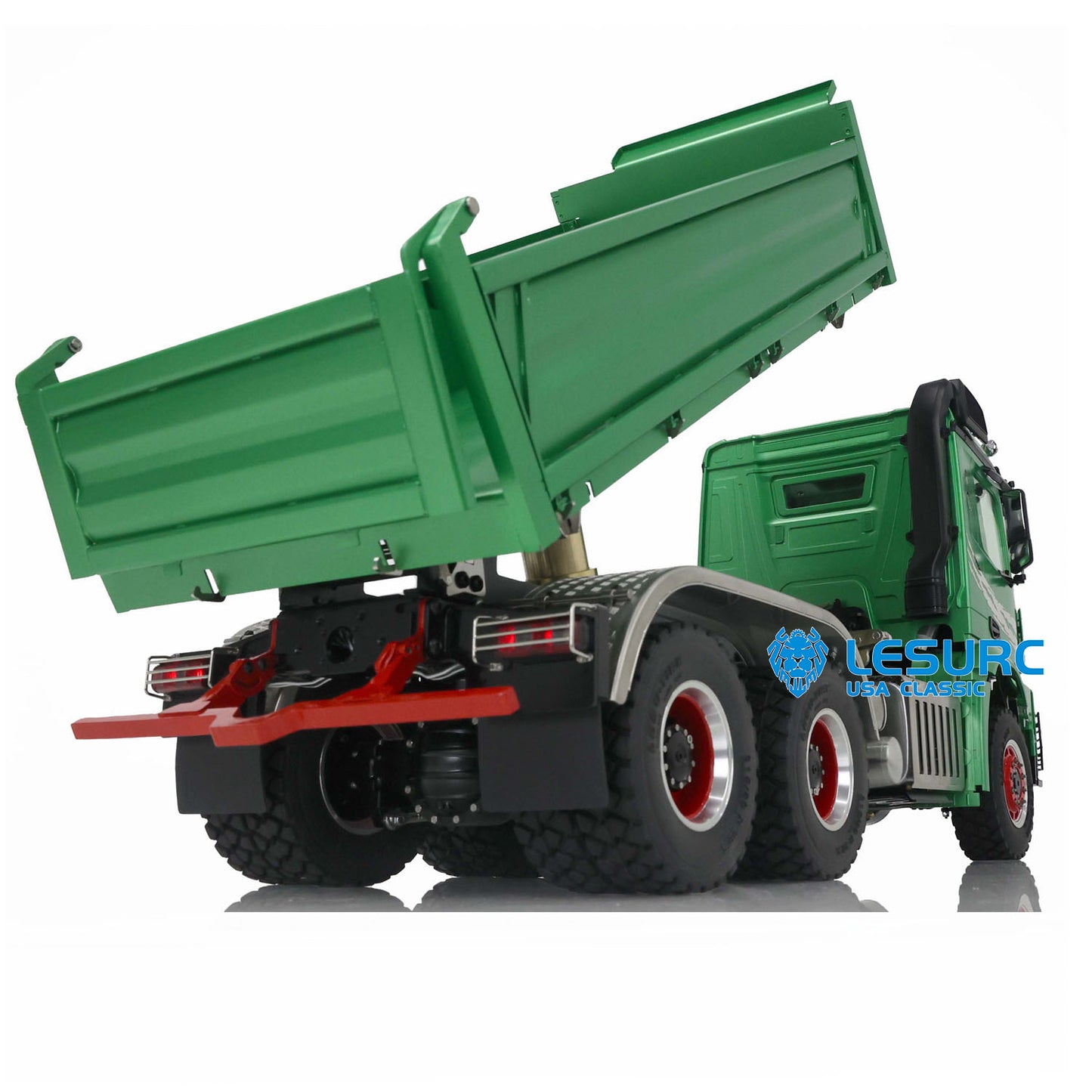 LESU 1/14 Remote Controlled Hydraulic Dumper 3Axles 3-way Tipper Radio Battery Ready To Run for Model Construction Vehicle