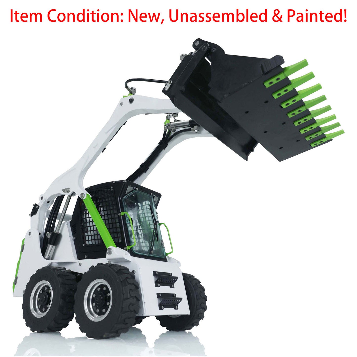 LESU Painted Metal 1/14 Wheeled Skid-Steer Remote Controlled Hydraulic Loader Aoue LT5H Sound Light System Motor Spare Parts