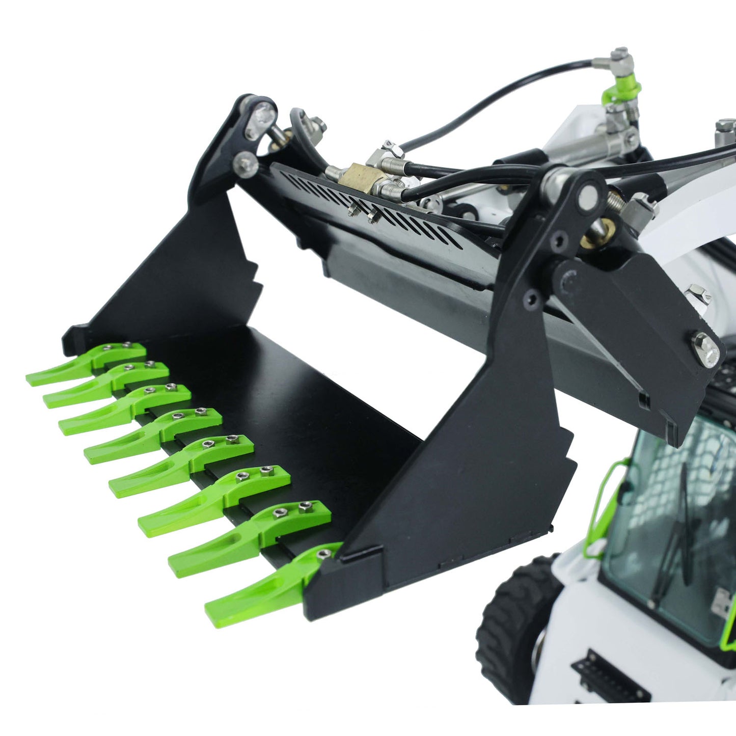 LESU Painted Metal 1/14 Wheeled Skid-Steer Remote Controlled Hydraulic Loader Aoue LT5H Sound Light System Motor Spare Parts