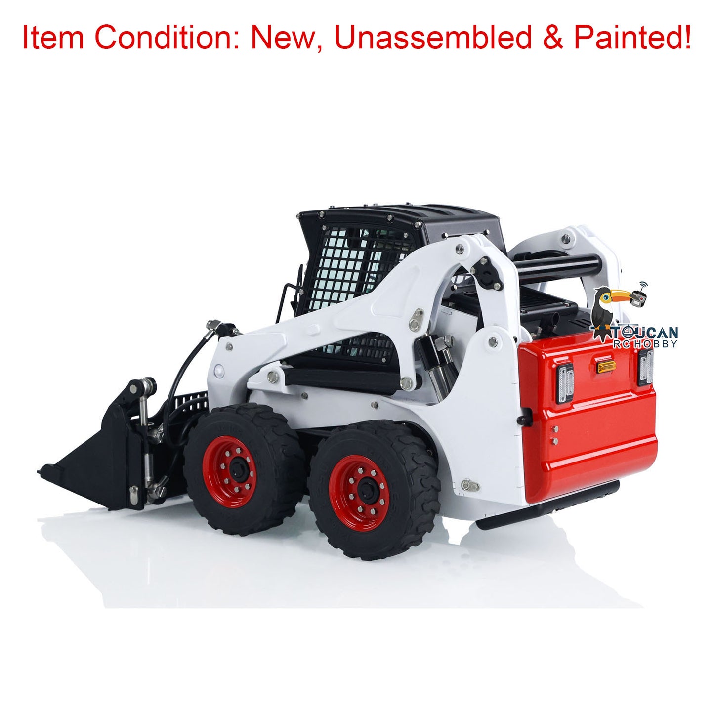 1/14 LESU Metal RC Hydraulic Loader Wheeled Aoue-LT5H Skid-Steer Car Model Kits Sound Light System Motor ESC Replacements