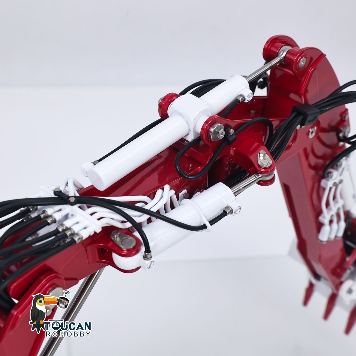 LESU 1/14 Metal Hydraulic Remote Control Excavator MC15 4Arms RC Digger Dual Pumps Light System Sound Flysky PL18EV Lite Radio