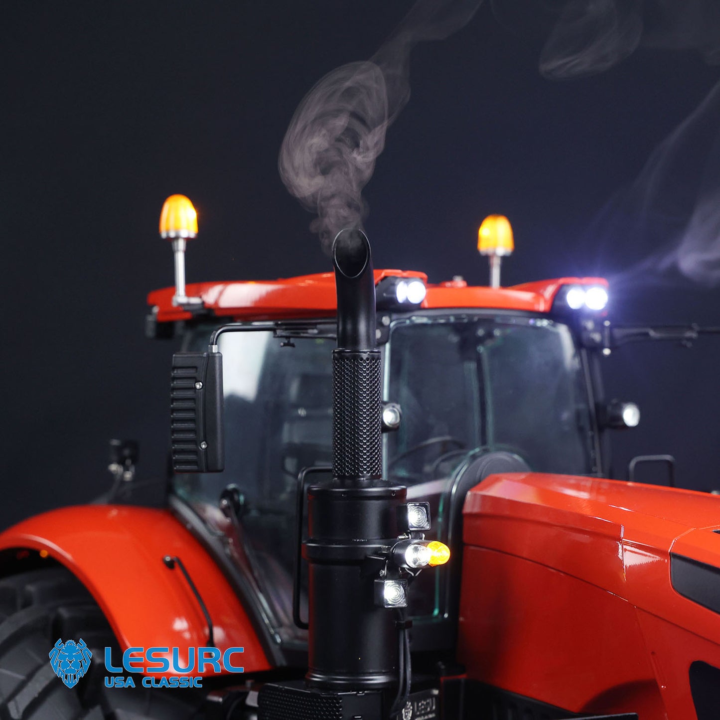 90% Metal LESU 4x4 1/14 RC Hydraulic Tractor RTR Model AOUE 1050 Radio Controlled Farm Truck PL18EV Lite Upgrade Smoking Sound