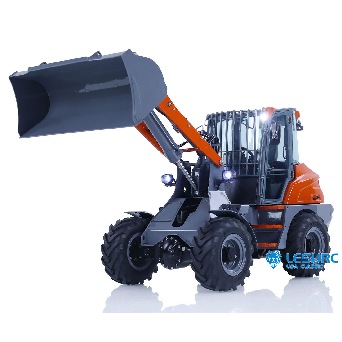 LESU Metal 1/14 Hydraulic RC Wheeled Loader AOUE MCL8 Ready to Run Remote Control Car Construction Models